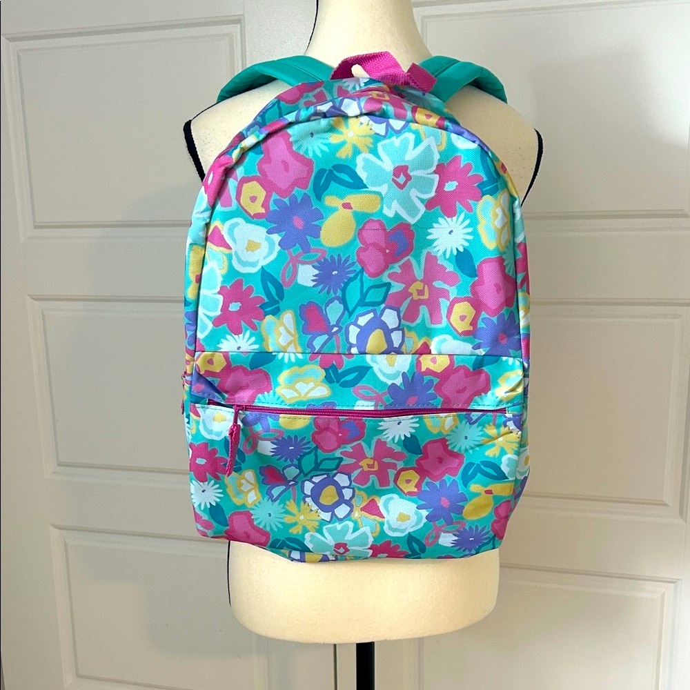 NEW NWOT Vibrant and Fun Floral Kids Girls Backpack Standard Size for School